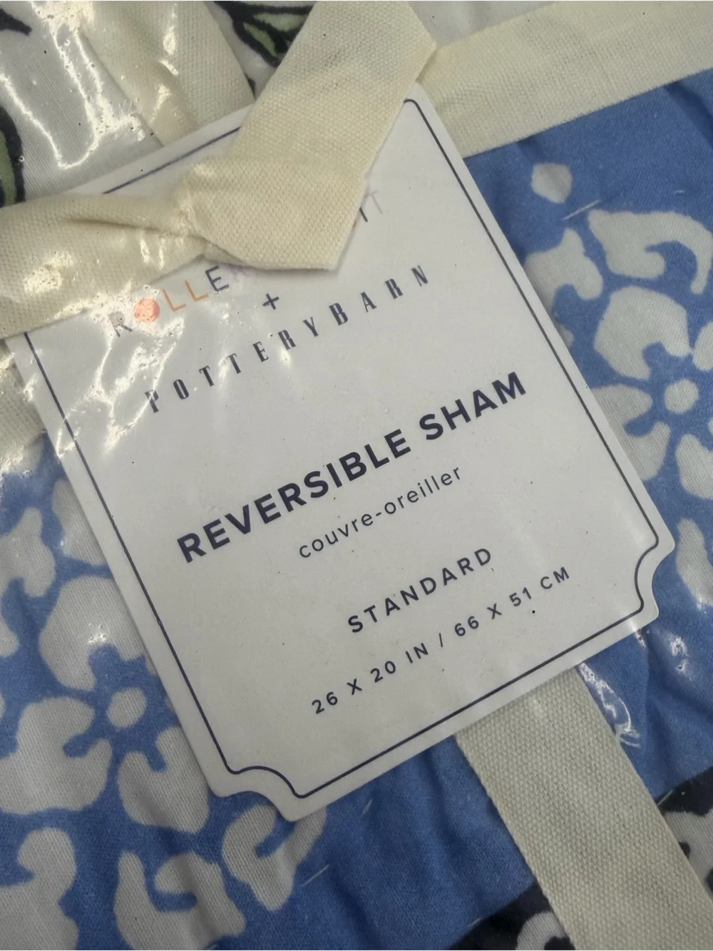 Pottery Barn x Roller Rabbit Trellis Floral Quilted Standard Pillow Sham Cover